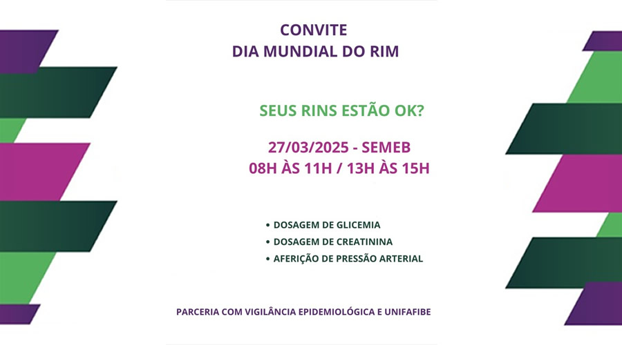 Secretaria de Educação conscientiza população sobre o Dia Mundial do Rim